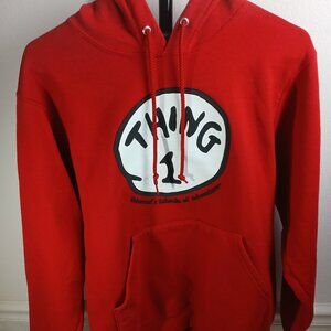 Universal Studios Dr. Seuss Thing 1 Red Hoodie Medium Islands of Adventure